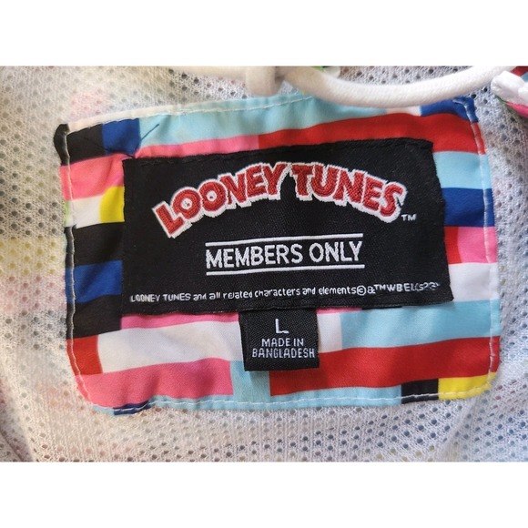 Looney Tunes‎ Members Only Tweety Bird Jacket Collaboration Size Large Colorful - Picture 13 of 16